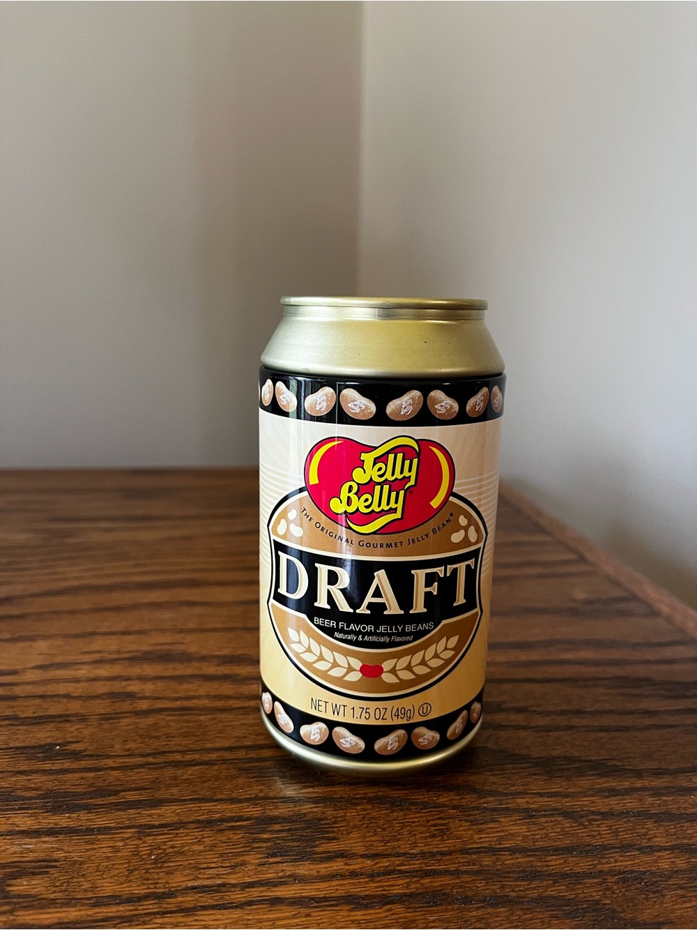 Jelly Belly Draft Beer  Jelly Bean Tin Can (empty) With Hidden Lid For Storage